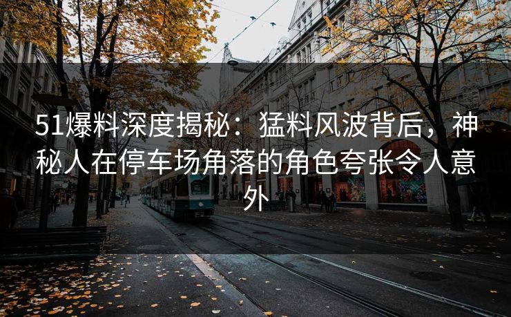 51爆料深度揭秘：猛料风波背后，神秘人在停车场角落的角色夸张令人意外